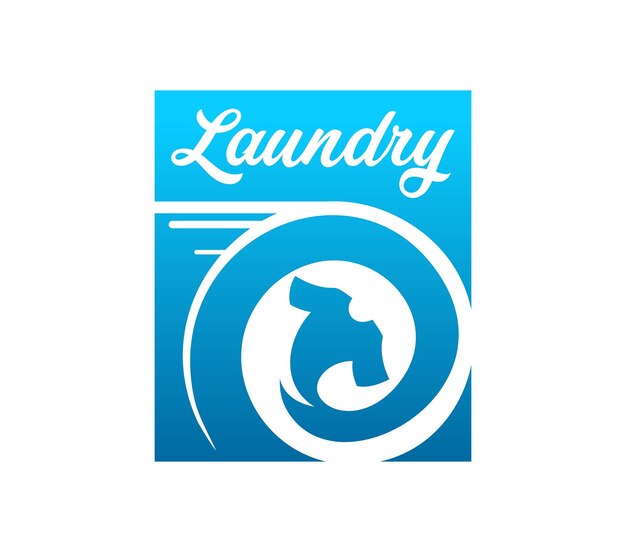 Máquina de lavar ropa y ropa de camiseta con insignia de lavandería