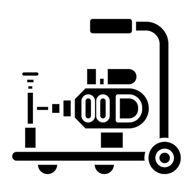 Máquina de limpieza de drenajes Ilustración en negro sólido