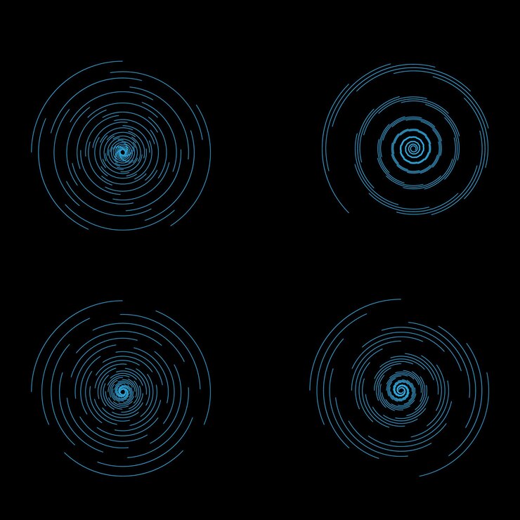 Vector máquina del tiempo del portal de neón azul abstracto