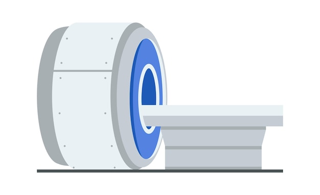 Vector máquina de tomografía equipo médico ilustración vectorial