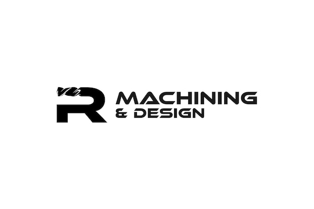 Máquina de torno cnc logo control numérico por computadora fabricación de diseño de tecnología de corte 3d moderna