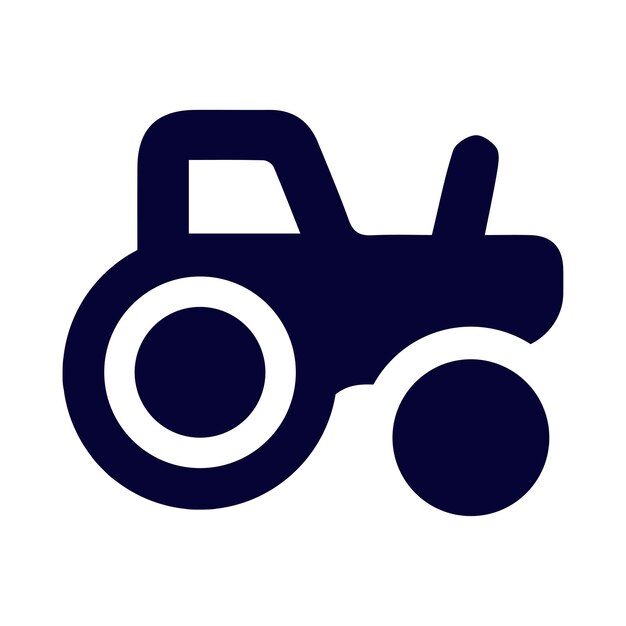 Máquinas agrícolas Tractor tractor de ruedas Agricultura Icono de tractor de trabajo agrícola
