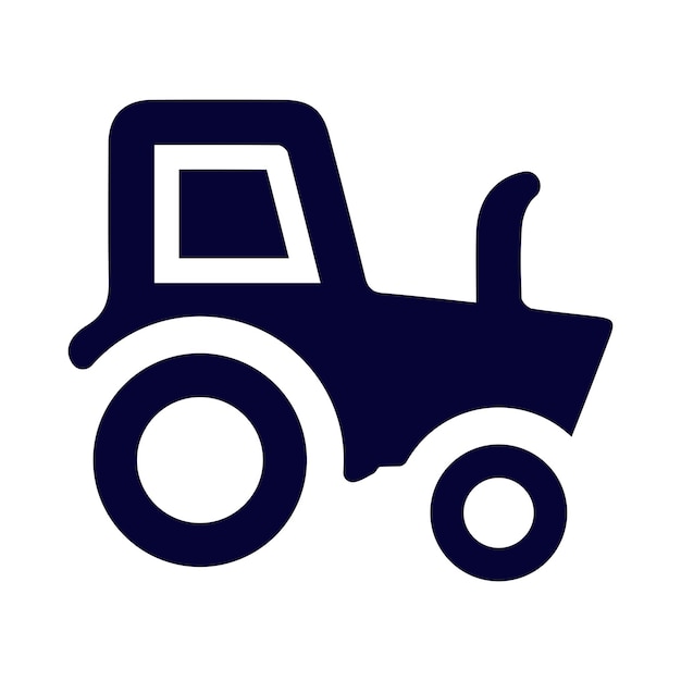 Máquinas agrícolas Tractor tractor de ruedas Agricultura Icono de tractor de trabajo agrícola