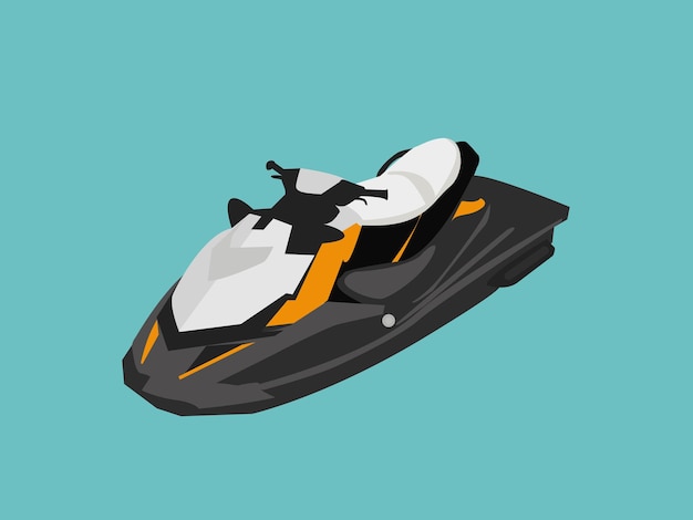 Vector mar embarcaciones personales jet ski varios modo de transporte