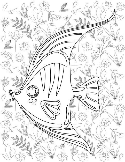 Mar Océano Página para colorear, Mar Océano Vector, Mar Océano Blanco y Negro, Mar Océano para colorear para niños