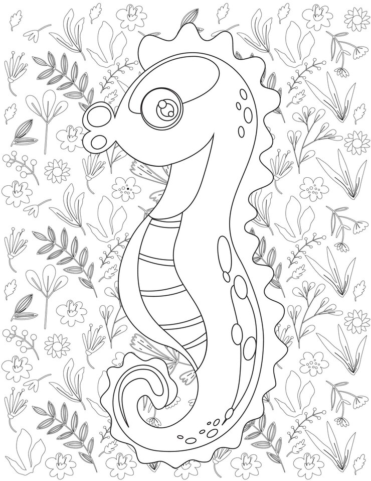 Vector mar océano página para colorear, mar océano vector, mar océano blanco y negro, mar océano para colorear para niños