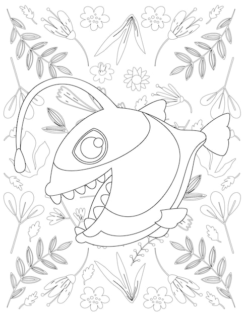 Mar Océano Página para colorear, Mar Océano Vector, Mar Océano Blanco y Negro, Mar Océano para colorear para niños