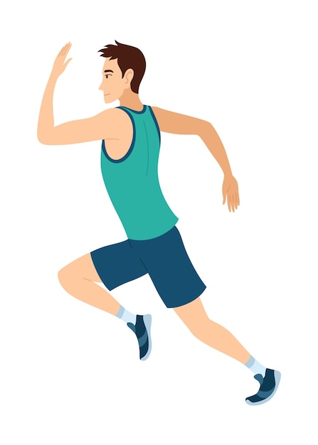 Marathon race man running to finish line active lifestyle and sports athlete in tournament or