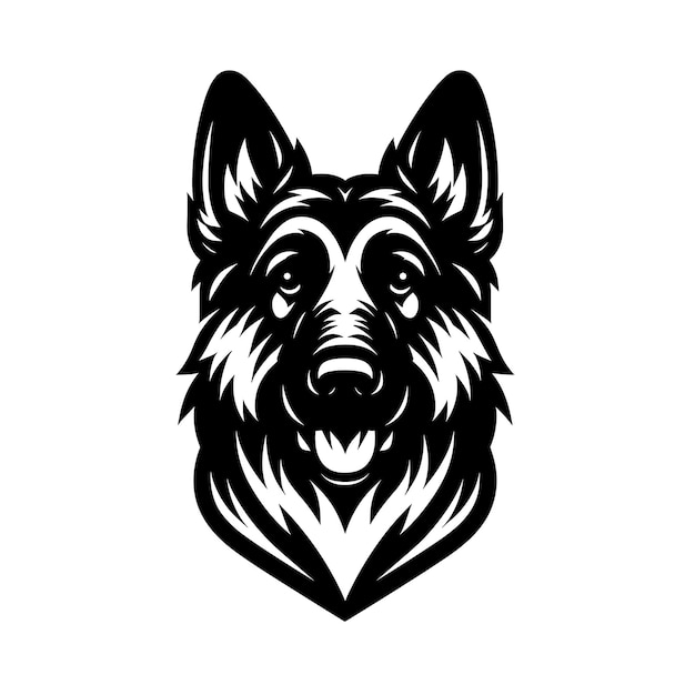 Maravillas con bigotes Monochrome Doggy Logo delicioso
