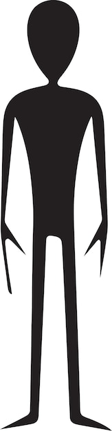 Maravillas caprichosas Diseño de logotipo negro elegante con Stickman de dibujos animados Whimsical Whirls Logotipo vectorial negro