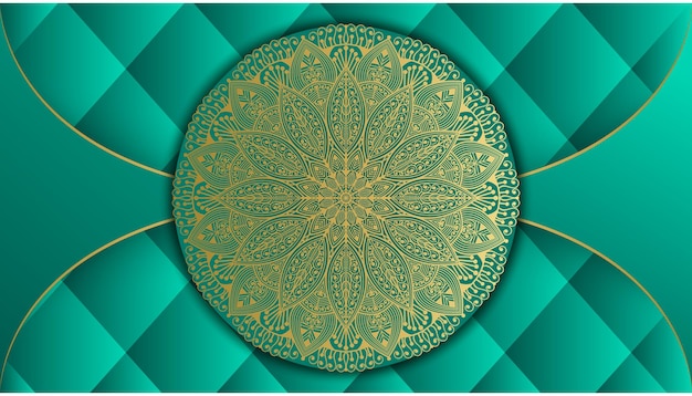 Maravillosa tarjeta de felicitación e invitación estilo mandala. diseño de fondo decorativo de estilo arabesco.