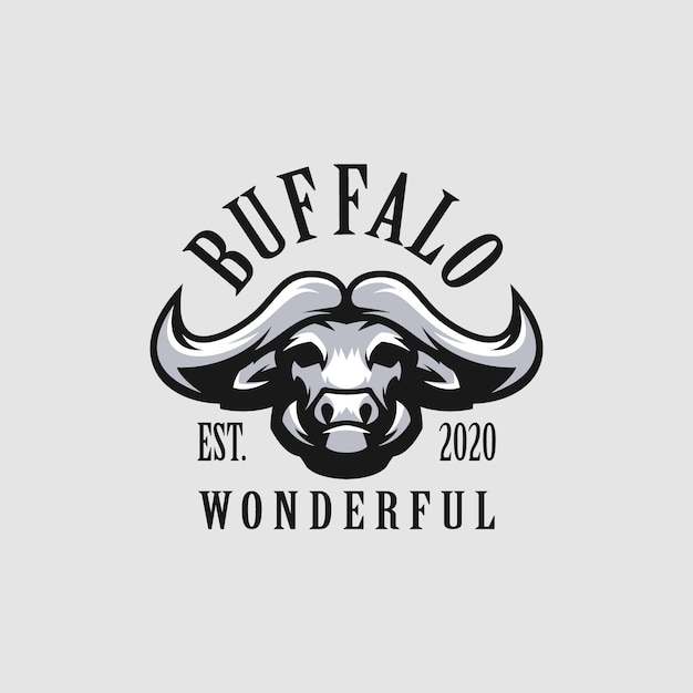 Maravilloso logo de búfalo