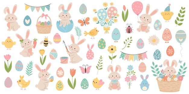 Maravilloso pastel de Pascua con velas decoradas con un lazo Imágenes prediseñadas psicodélicas hippie vintage