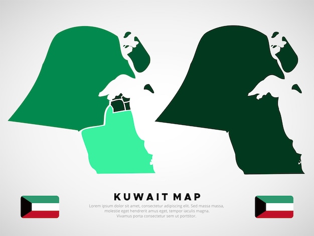 Maravilloso y sorprendente diseño del día de la independencia de kuwait con vector de bandera ondulada