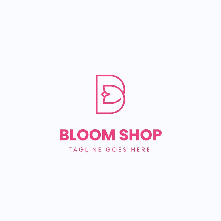 Vector marca de combinación de letras b logotipo con símbolo de flor logotipo de negocio de flores b letra boho minimalista