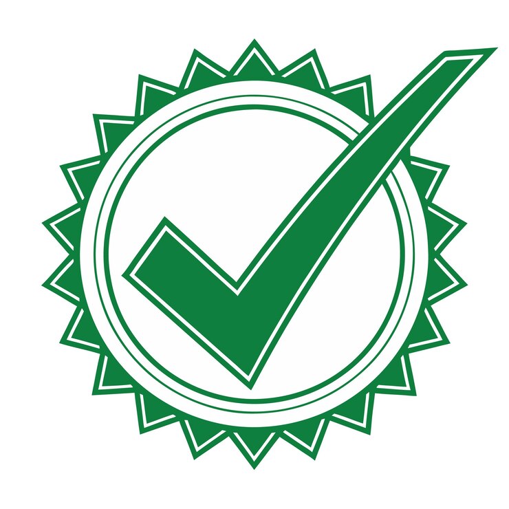 Vector marca de comprobación verde diseño conceptual del símbolo aprobado