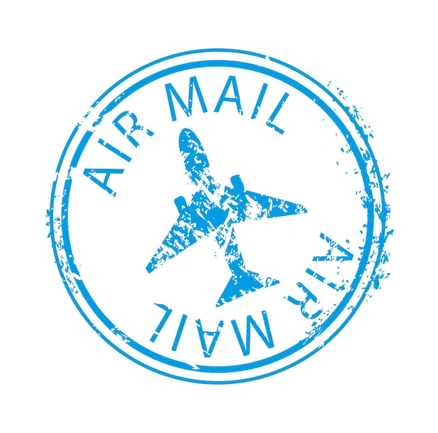 Marca de correos azul