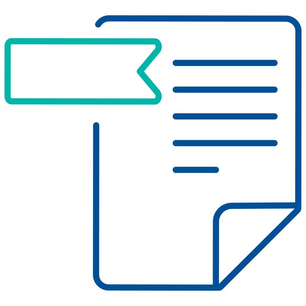 Marca de documento Proceso de negocio Ícono de trazo