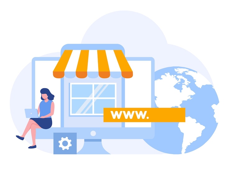 Vector marca estrategia de marketing sitio web negocio puesta en marcha trabajo en equipo tienda mercado en línea negocio plano diseño ilustración vector banner y fondo