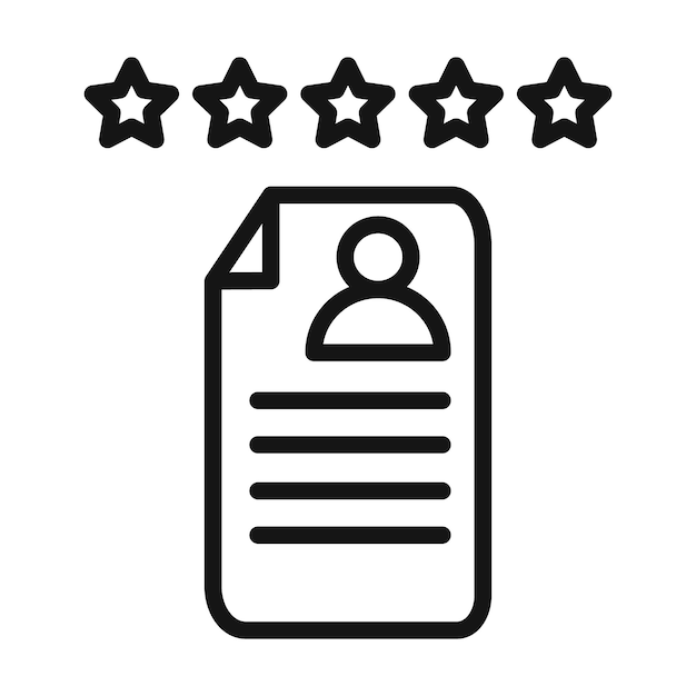 Marca de icono de calificación crediticia en estilo llenado