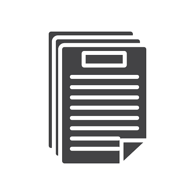 Marca del ícono del documento con el estilo de relleno