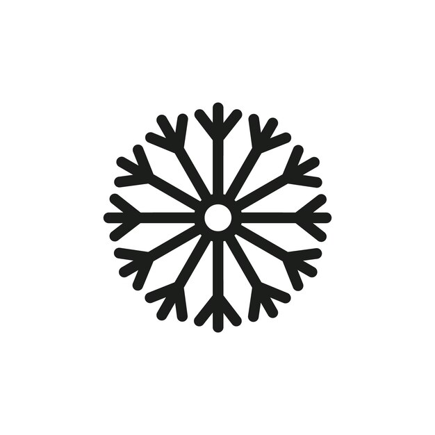 Marca del icono de la nieve en el estilo de esquema