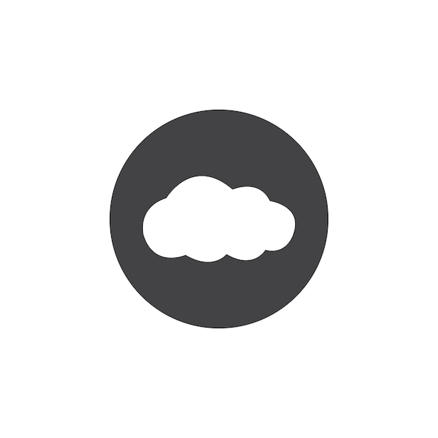 Marca del icono de la nube en el estilo de relleno