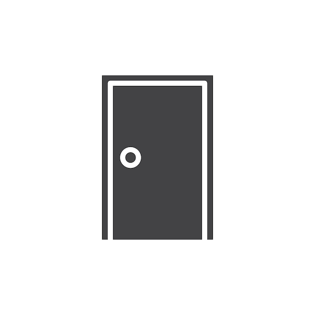 Marca del icono de la puerta en estilo de relleno