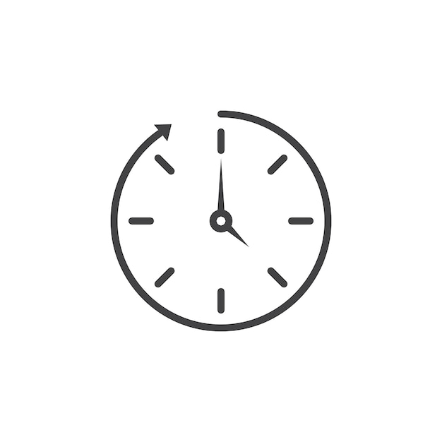 Marca de icono de tiempo en estilo llenado