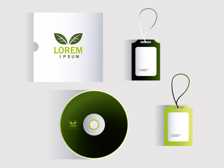 Vector marca de identidad corporativa en blanco