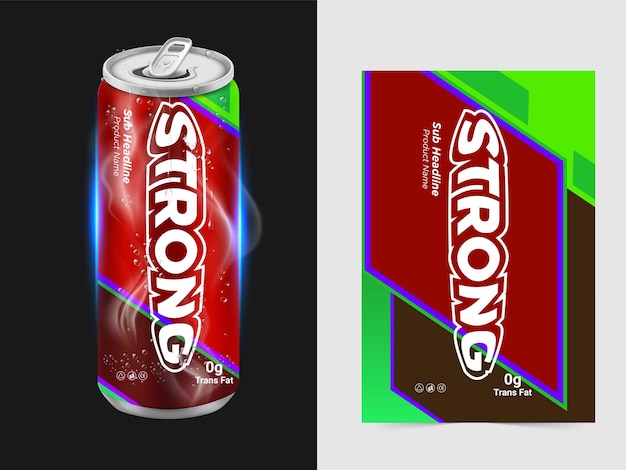 Marca de latas de refresco y diseño de laboratorio