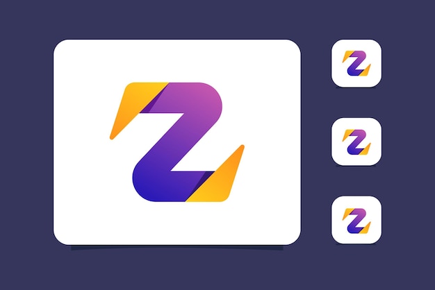 Marca del logotipo abstracto de la letra Z