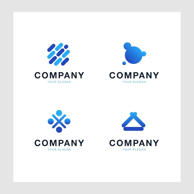 Marca de logotipo azul