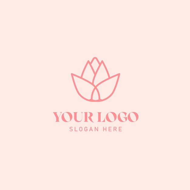 Marca de logotipo de flor abstracta moderna mínima