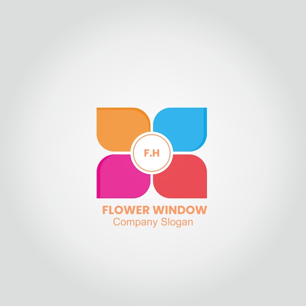 Marca del logotipo de Flower Window