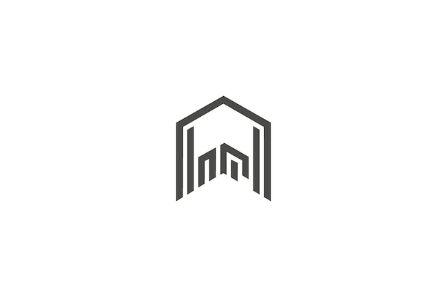 Marca de logotipo de letra moderna con gradiente e identidad para la empresa comercial