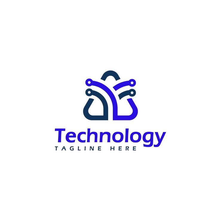 Vector marca de logotipo tecnológico monograma forma triangular diseño mínimo marca pictórica para agencia tecnológica
