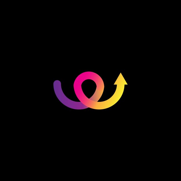 Marca de logotipo W Modern Letter