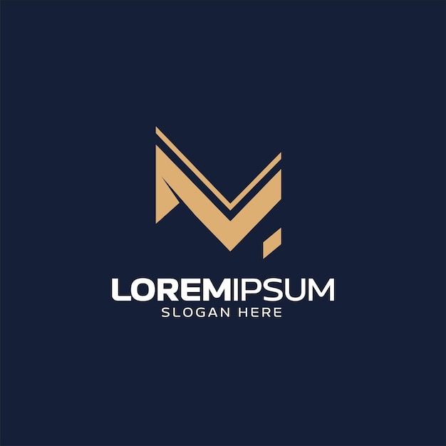 marca de lujo letra creativa forma M logotipo de la compañía de moda MAN
