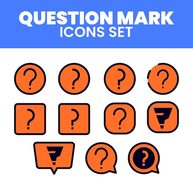 Vector marca de pregunta icones conjunto vector marca de cuestión ilustración curiosidad signo de pregunta vector por qué