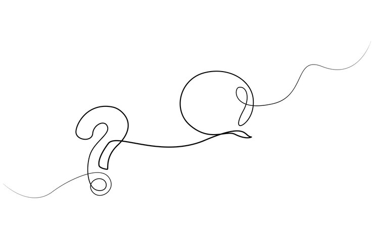 Vector marca de pregunta línea continua una línea dibujando ilustración de vector aislado