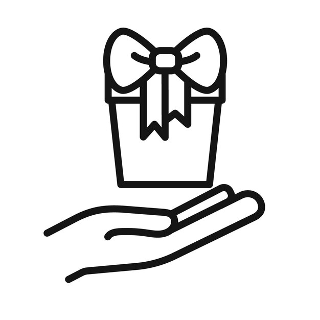 Marca de regalo de símbolo gratuito en estilo lleno