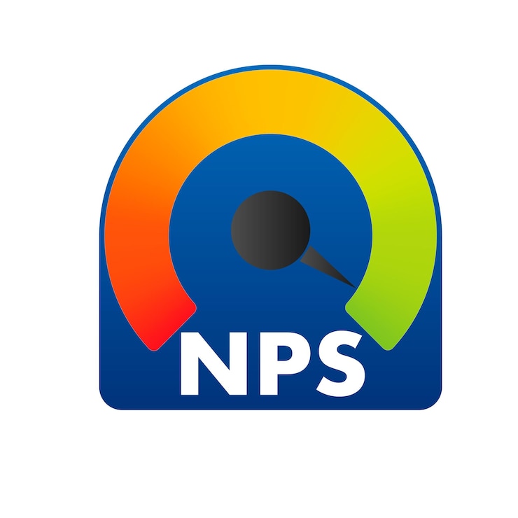 Vector marca de señal de la puntuación del promotor neto ilustración de las existencias vectoriales