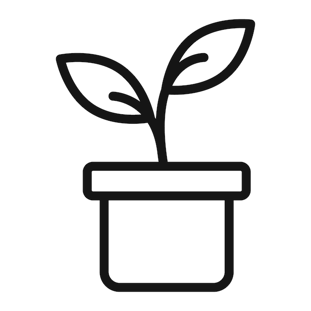 Marca simbólica en estilo de planta llena