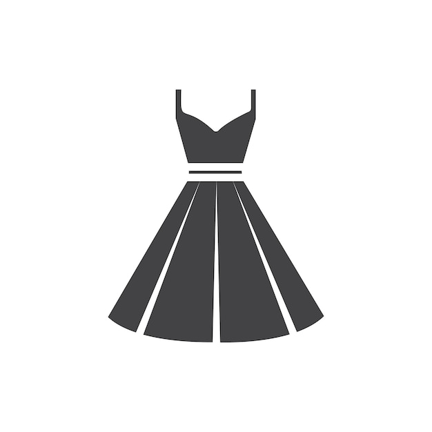 Marca de símbolo de icono de vestido en estilo llenado