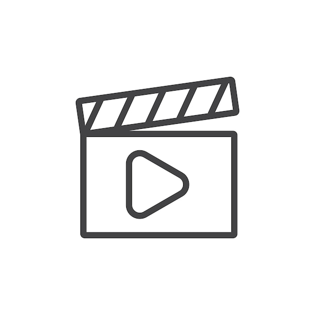 Marca de símbolo de vídeo en estilo llenado
