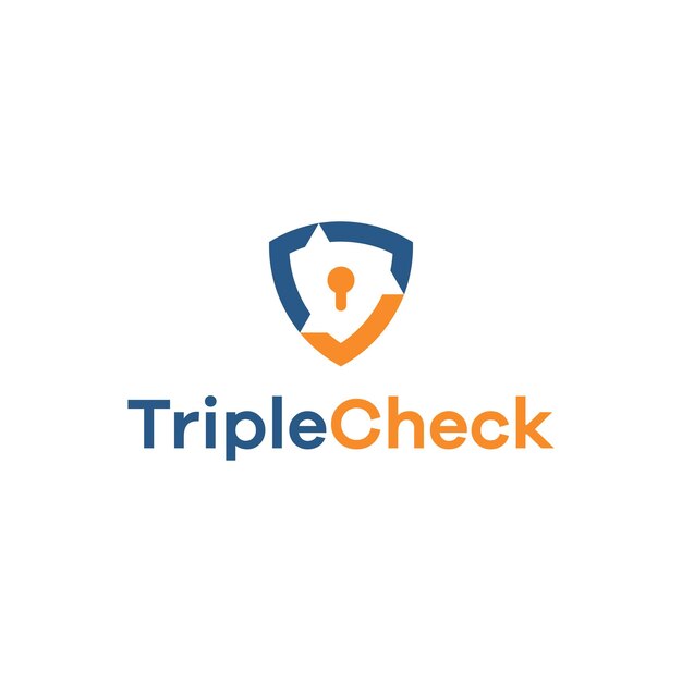 Marca de verificación con diseño de logotipo de escudo