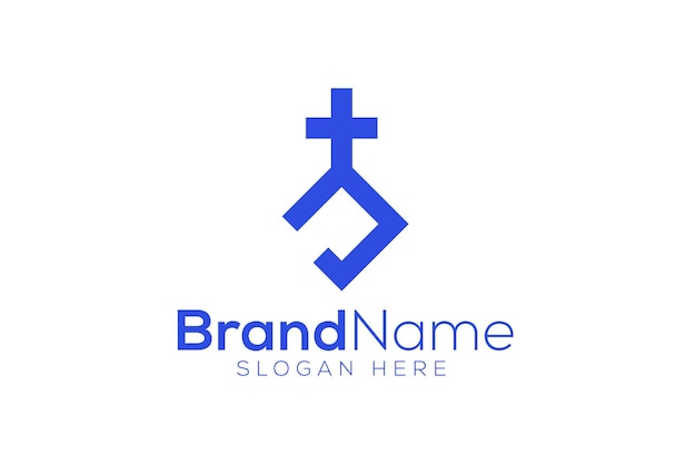 Vector marca de verificación moderna y profesional y signo de iglesia diseño de logotipo vectorial cristiano y pacífico