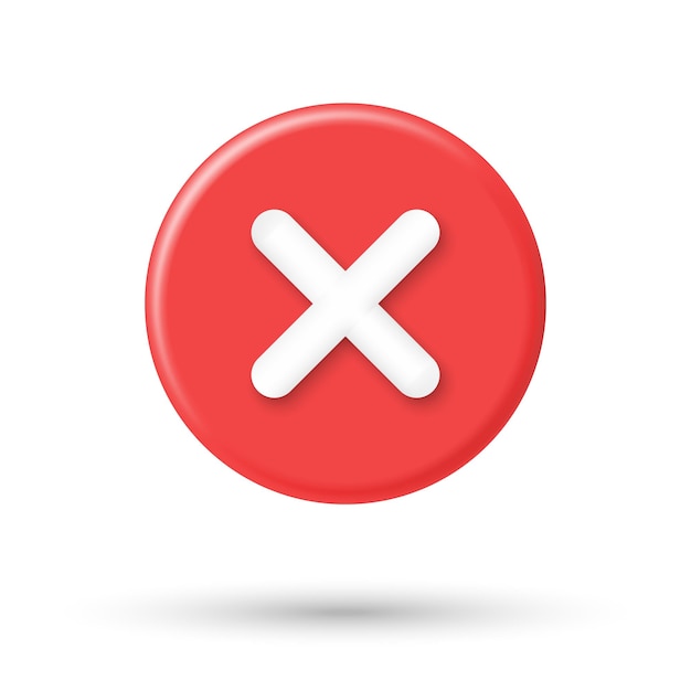 Marca de verificación realista icono 3d botón redondo aislado en fondo blanco ilustración de símbolo vectorial