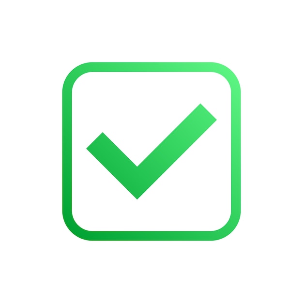 Marca de verificación verde